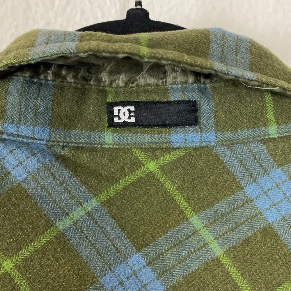 Vintage 90s DC Skate Grunge Quilted Flannel Jacket Size Large XL - Picture 4 of 12